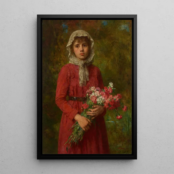 Alte Spitze und junge Träume - Alexei Harlamoff — gerahmtes Bild an der Wand
