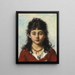 Portrait einer jungen Frau mit Halskette - Alexei Harlamoff — gerahmtes Bild an der Wand