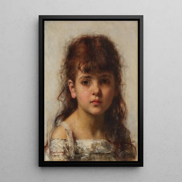 Der junge Modell - Alexei Harlamoff — gerahmtes Bild an der Wand