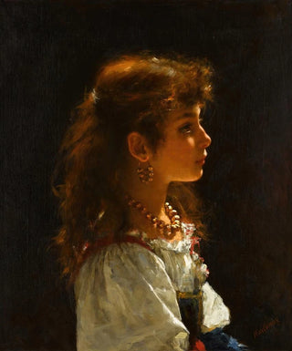 Alexei Harlamoff - Young Girl in Profile.webp