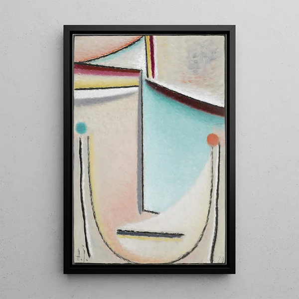 Reproduktion des Gemäldes Tête abstraite RoseBleu clair - Alexej von Jawlensky