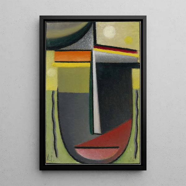 Reproduktion des Gemäldes Tête abstraite Vision intérieure VertOr - Alexej von Jawlensky