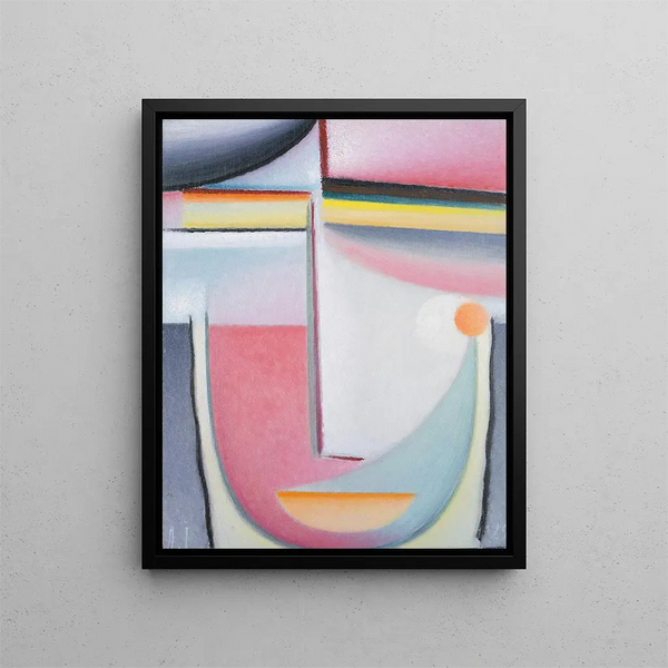 Symphonie abstrakte der Kopf in Rosa - Alexej von Jawlensky — gerahmtes Bild an der Wand