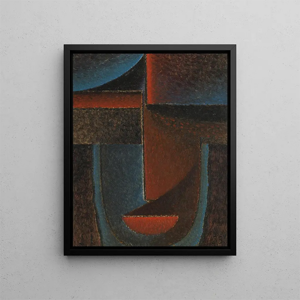 Abstrakter blauer-roter Kopf Abstrakter blauer-roter Kopf - Alexej von Jawlensky — gerahmtes Bild an der Wand