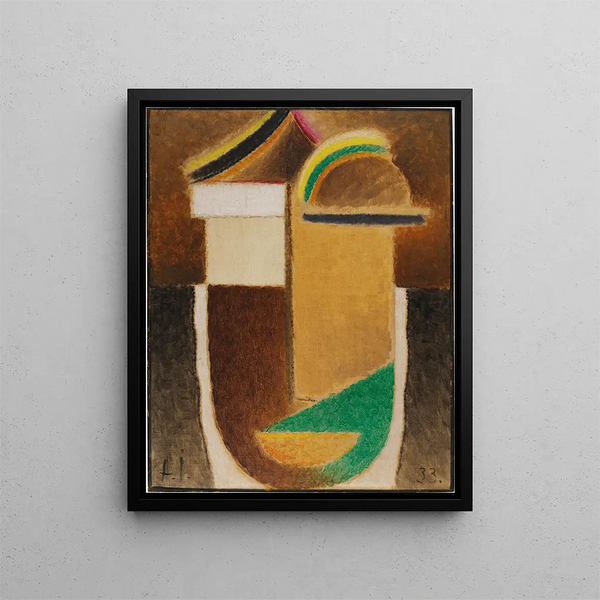 Abstrakter Kopf Konstruktiver Kopf - Alexej von Jawlensky — gerahmtes Bild an der Wand