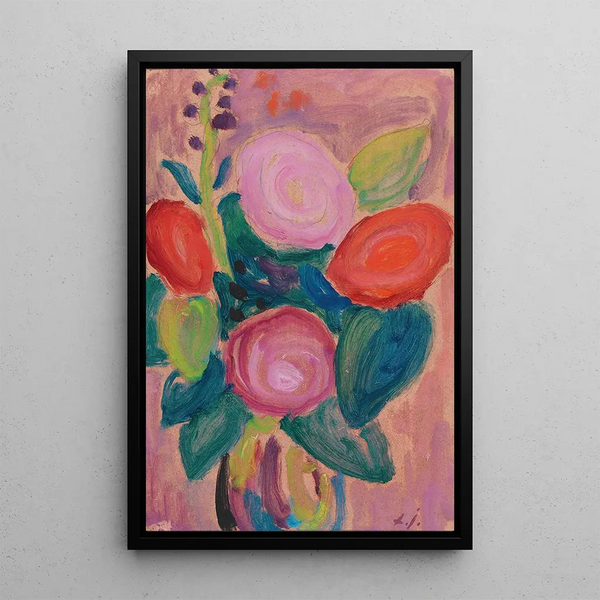Blumenstrauß in einer Vase - Alexej von Jawlensky — gerahmtes Bild an der Wand