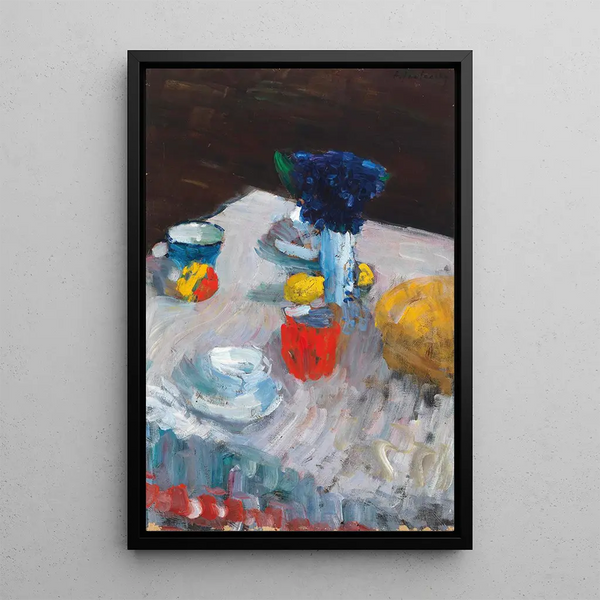 Tisch mit aufgestelltem Tisch - Alexej von Jawlensky — gerahmtes Bild an der Wand