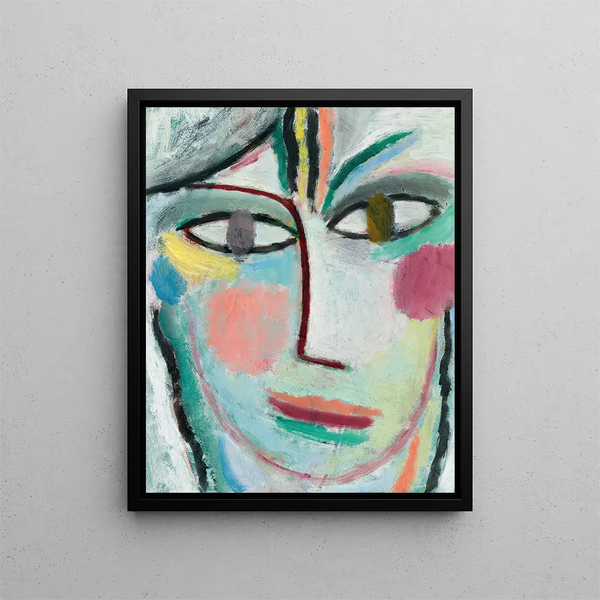 Kopf einer Frau Femina - Alexej von Jawlensky — gerahmtes Bild an der Wand