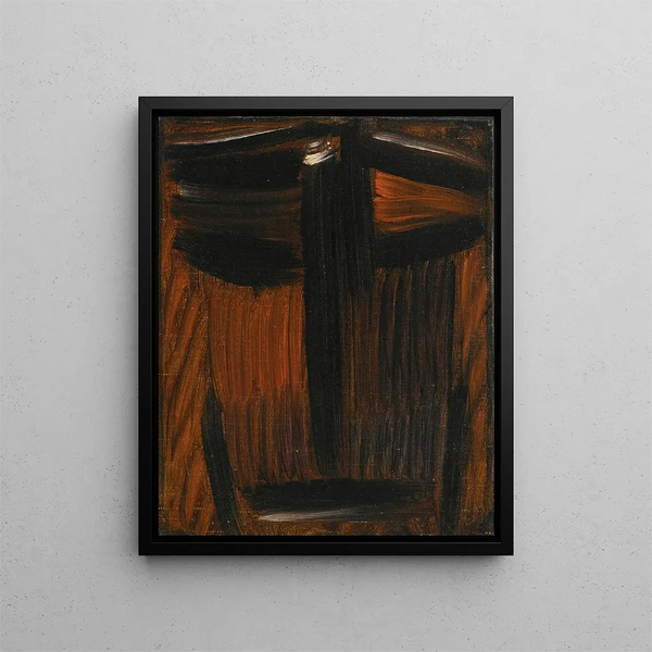 Meditation Schwarz Orange Leuchtend - Alexej von Jawlensky — gerahmtes Bild an der Wand