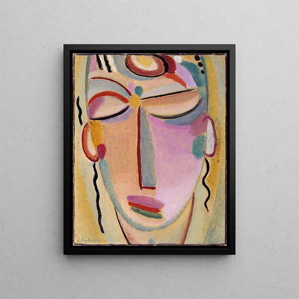 Meditation des mystischen Kopfes - Alexej von Jawlensky — gerahmtes Bild an der Wand
