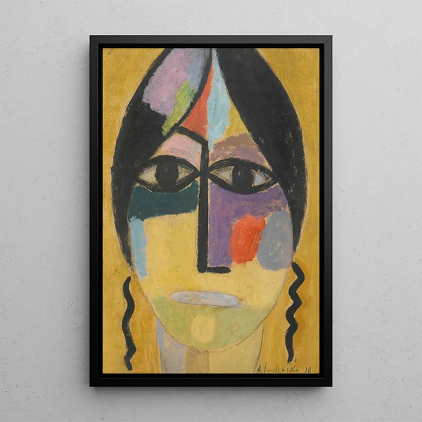 Reproduktion des Gemäldes Tête mystique aile de corbeau IV - Alexej von Jawlensky