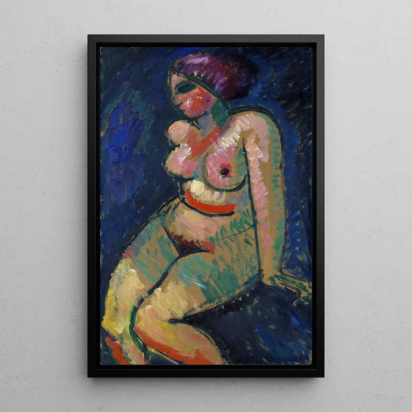 Reproduktion des Gemäldes Weibliches sitzendes Akt-Gemälde - Alexej von Jawlensky