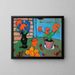 Stillleben mit Blumen und Orangen - Alexej von Jawlensky — gerahmtes Bild an der Wand