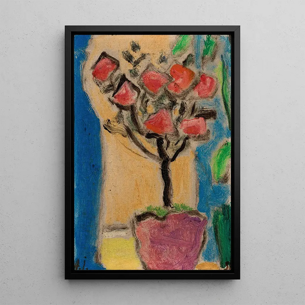 Naturmorte kleines Bouquet aus Rosen - Alexej von Jawlensky — gerahmtes Bild an der Wand