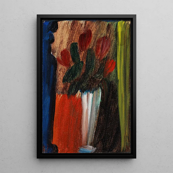 Reproduktion des Gemäldes Stillleben mit Blumen in einer weißen Vase - Alexej von Jawlensky