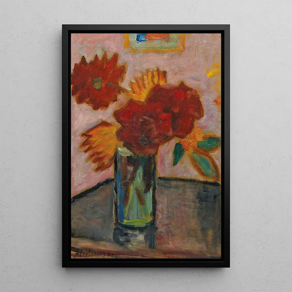 Stillleben Stillleben mit Blumen - Alexej von Jawlensky — gerahmtes Bild an der Wand