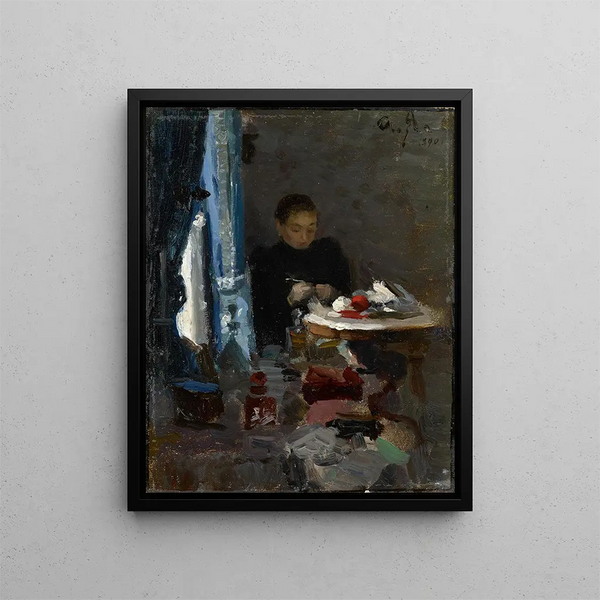 Die Mutter der Künstler - Alexej von Jawlensky — gerahmtes Bild an der Wand