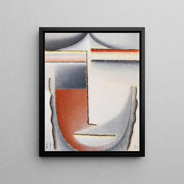 Tête abstraite d'ambiance hivernale - Alexej von Jawlensky — gerahmtes Bild an der Wand