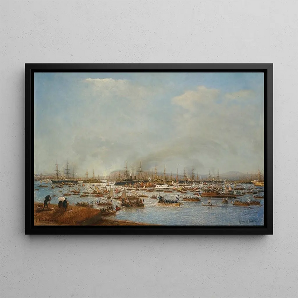 Alexey Petrovich Bogolyubov - The Entrance Of The Russian Fleet Into Toulon Harbour.webp