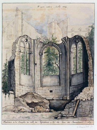 Alfred Bonnardot - Ruines de la chapelle du collge des Grassins 14 rue des Amandins.webp