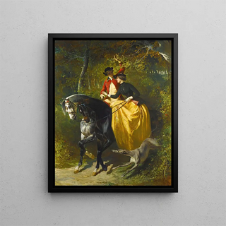 Alfred De Dreux - Lentre au bois.webp