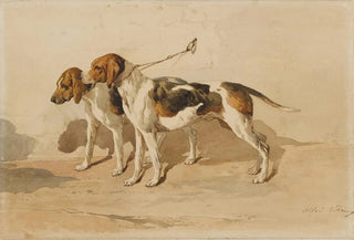 Alfred De Dreux - Two beagles.webp