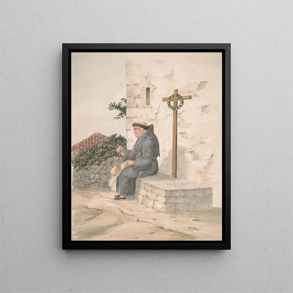 Bruder Franziskus - Alfred Diston — gerahmtes Bild an der Wand
