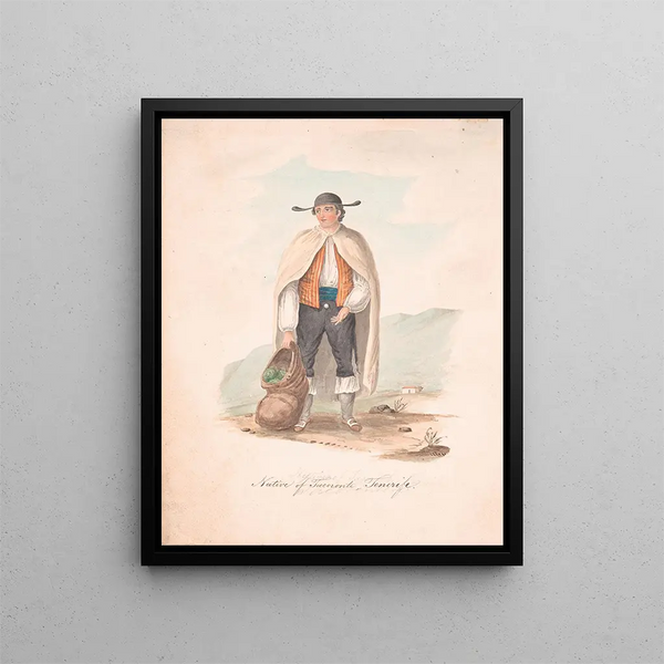 Originalgemälde aus Tacoronte Teneriffa - Alfred Diston — gerahmtes Bild an der Wand