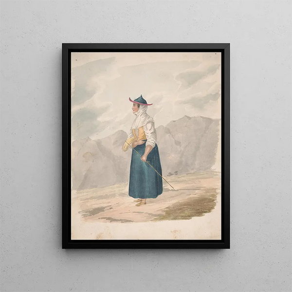 Alfred Diston - Peasant Woman with Staff La Palma.webp