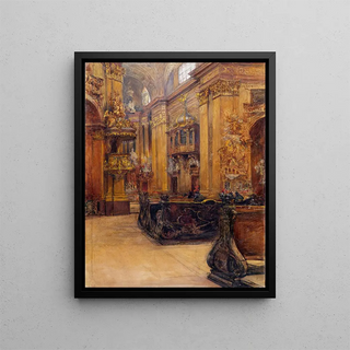 Alfred Edler von Pflgl - Das Innere der Peterskirche in Wien.webp
