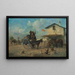 Pause devant l'auberge - Alfred Friedländer — gerahmtes Bild an der Wand