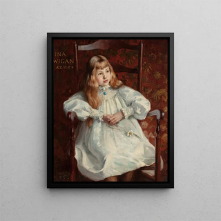 Alfred Hartley - Portrait of Ina Wigan age eight.webp