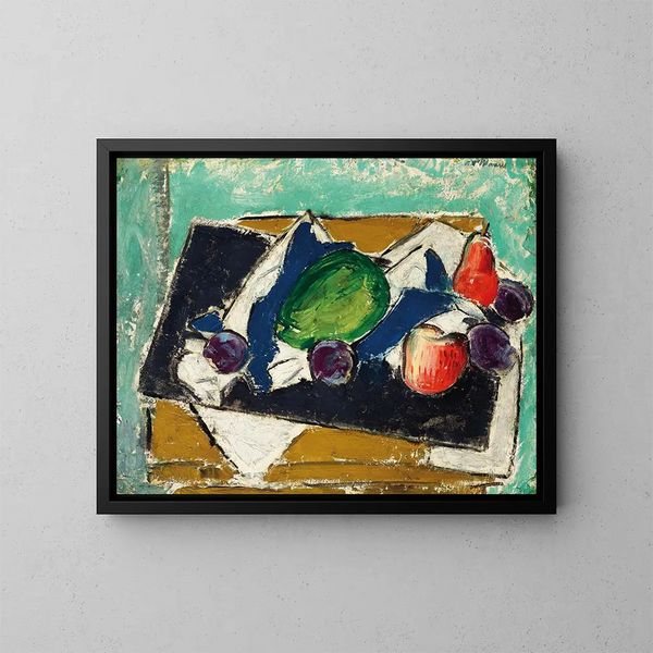 Pflaumen und Birnen - Alfred Henry Maurer — gerahmtes Bild an der Wand