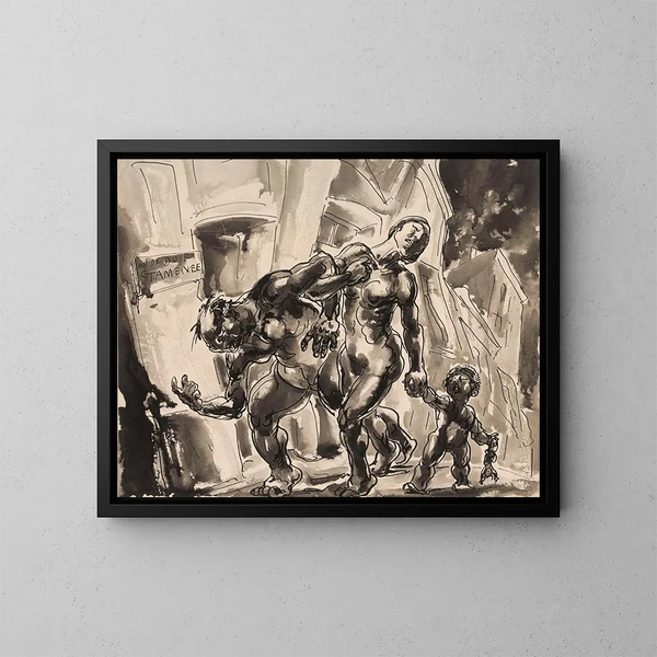 Le ivre - Alfred Ost — gerahmtes Bild an der Wand
