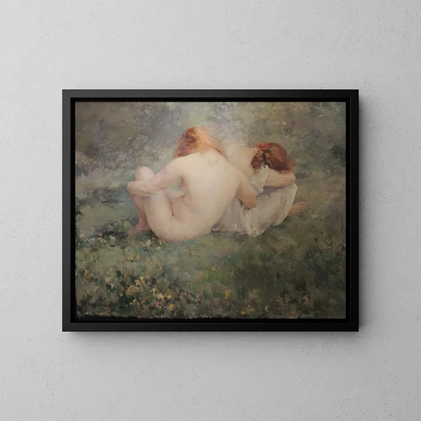 Badegäste - Alfred Philippe Roll — gerahmtes Bild an der Wand