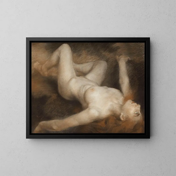 Dämonisches Gemälde - Alfred Philippe Roll — gerahmtes Bild an der Wand