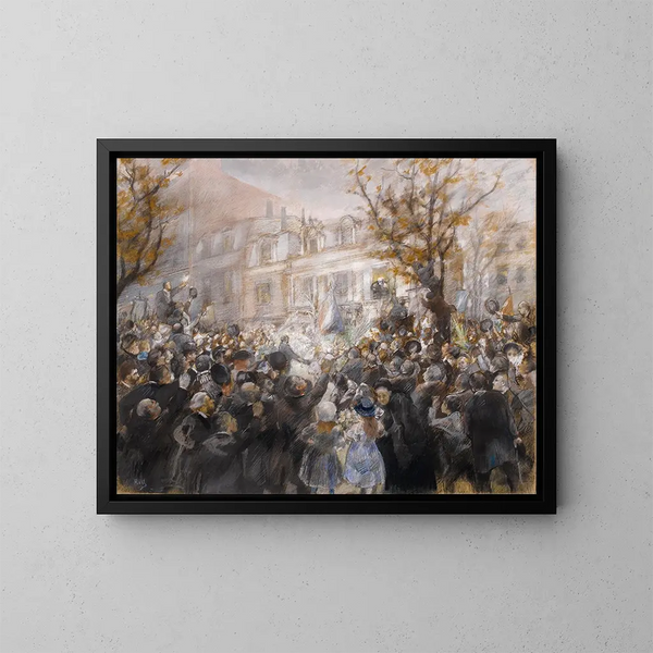 Feier zum achtzigsten Geburtstag von Victor Hugo - Alfred Philippe Roll — gerahmtes Bild an der Wand