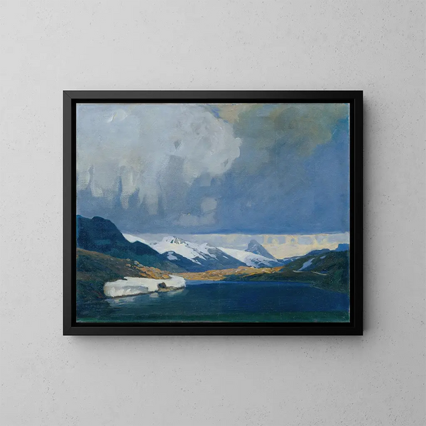 Sturm auf dem Bernina - Alfred Poell — gerahmtes Bild an der Wand