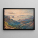 Sonnenuntergang über den Schluchten von Kikowhakarere in Coromandel - Alfred Sharpe — gerahmtes Bild an der Wand