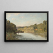 Landschaft von Bougival - Alfred Sisley — gerahmtes Bild an der Wand