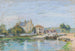 Häuser am Ufer der Gazonne - Alfred Sisley — Ansicht des Kunstwerks