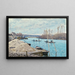 La Seine à Port-Marly, tas de sable - Alfred Sisley — gerahmtes Bild an der Wand
