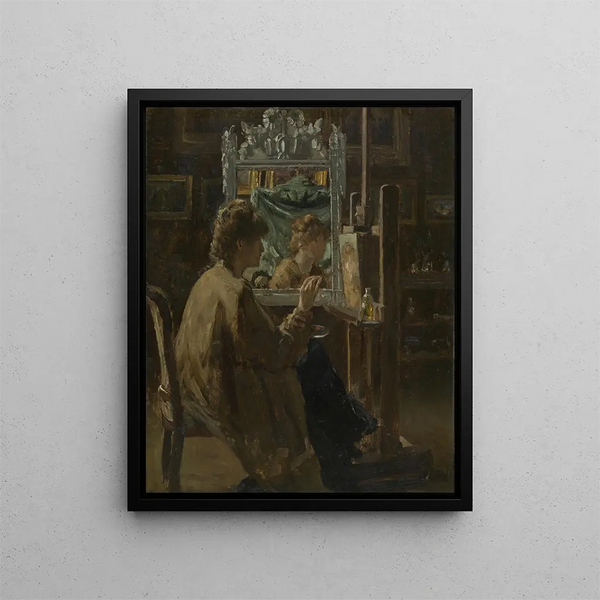 Künstler in seinem Atelier - Alfred Stevens — gerahmtes Bild an der Wand