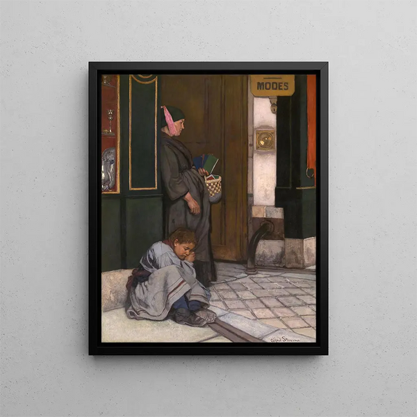 La mendicité tolérée - Alfred Stevens — gerahmtes Bild an der Wand