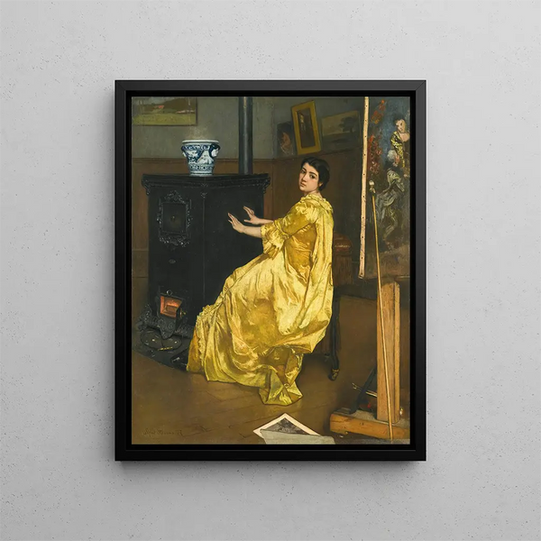 In der Werkstatt die Ruhe des Modells - Alfred Stevens — gerahmtes Bild an der Wand