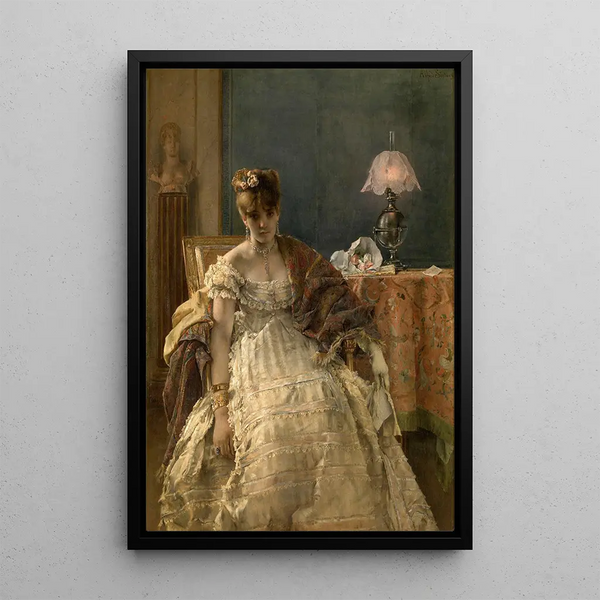 Verzweifelt - Alfred Stevens — gerahmtes Bild an der Wand