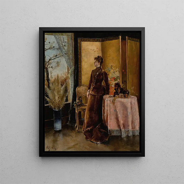 Die Schnee - Alfred Stevens — gerahmtes Bild an der Wand