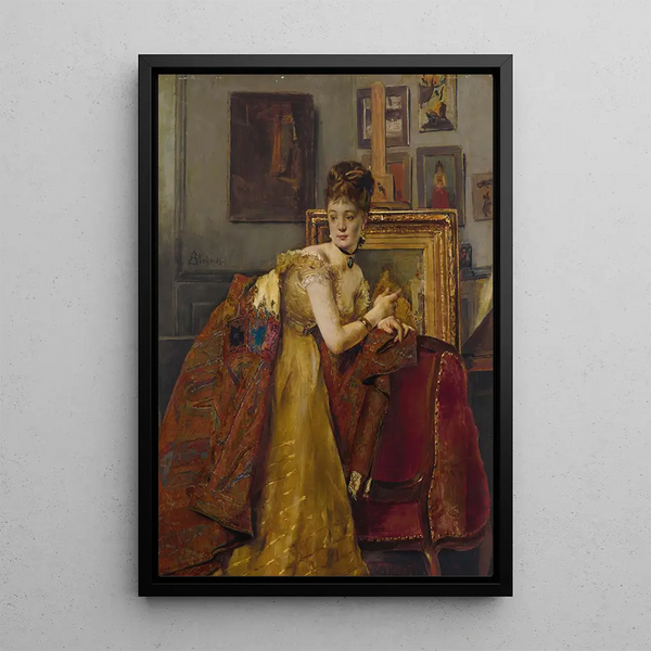 La toilette de bal - Alfred Stevens — gerahmtes Bild an der Wand