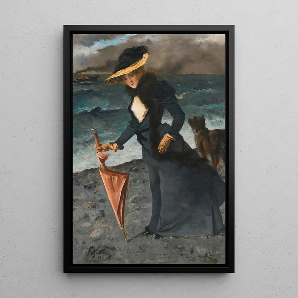 Reproduktion des Gemäldes Der Windstoß - Alfred Stevens