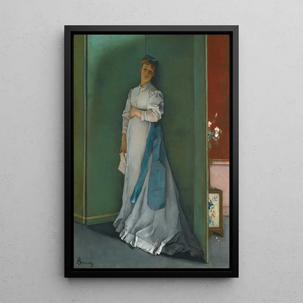 L'émotionnée - Alfred Stevens — gerahmtes Bild an der Wand